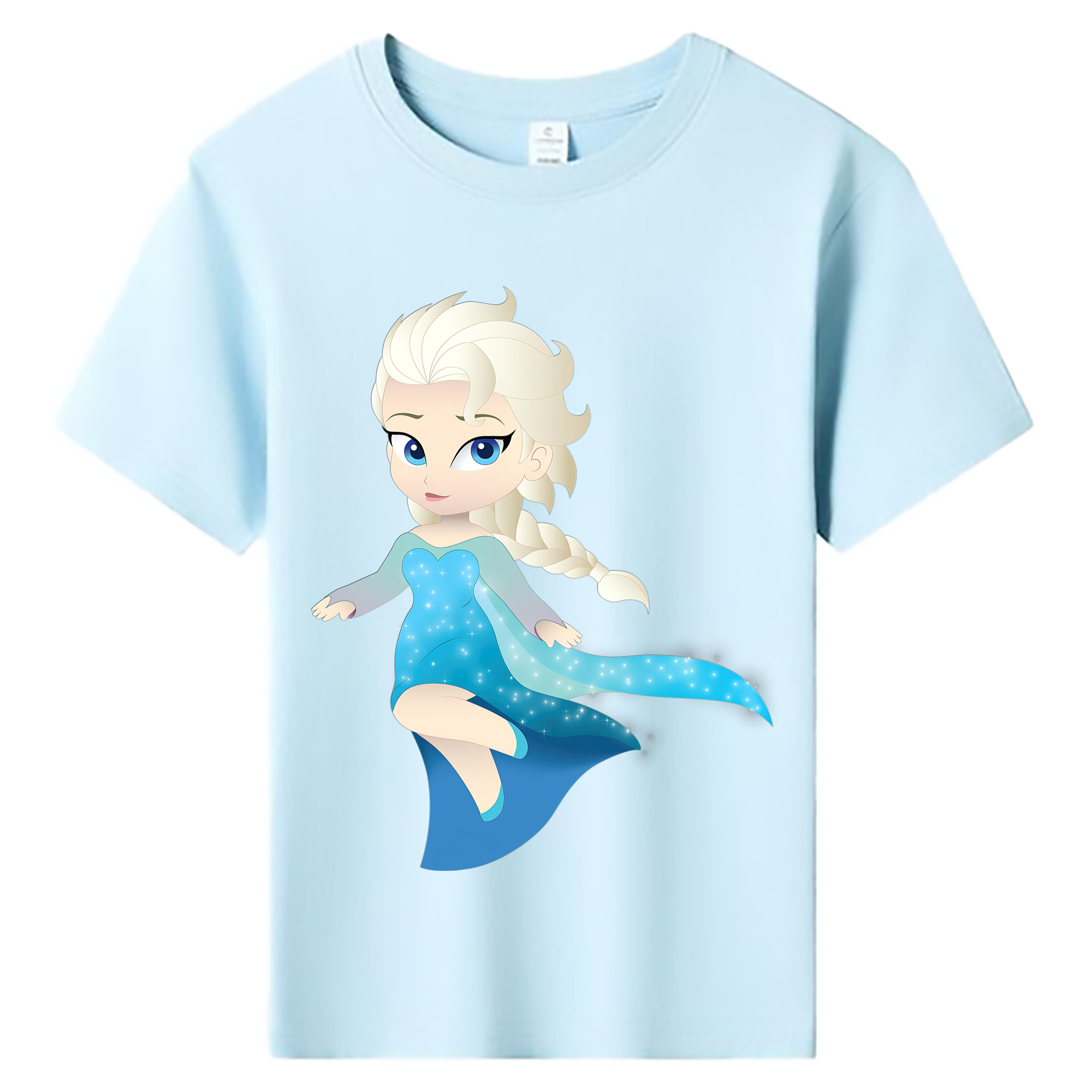（画像用） アナと雪の女王 アンナ エルサ Frozen Anna Elsa 綿100％キッズTシャツ（フロントプリント）